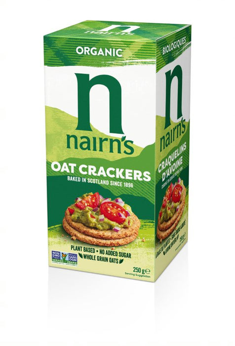 Nairn's Organic Oat Crackers; Plant Based, No Added Sugar 250g