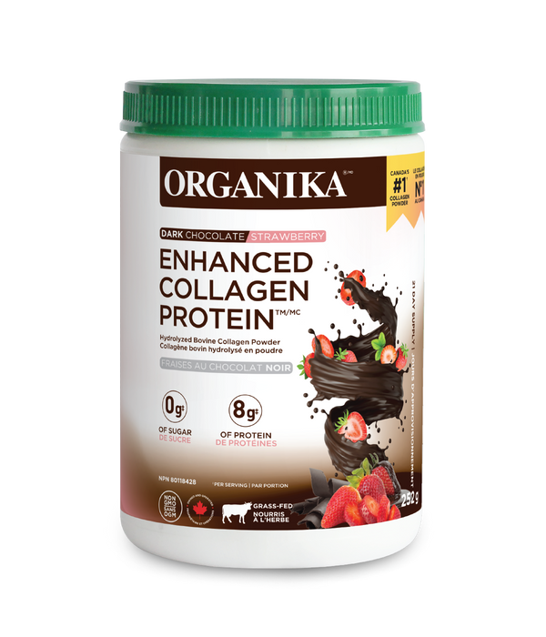 Organika Enhanced Collagen Protein Dark Chocolate/Strawberry Flavour 252g