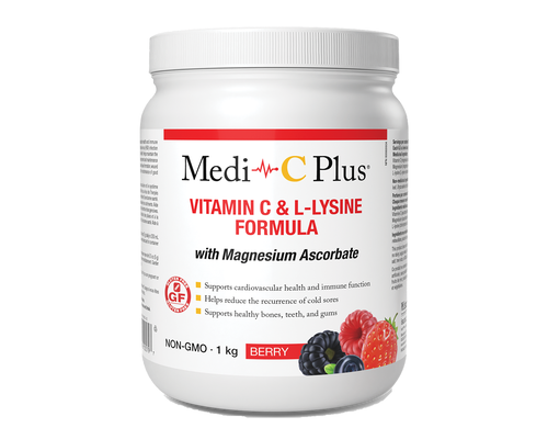 Medi-C Plus Vitamin C &L-Lysine w/ Magnesium Ascorbate Berry Flavour 1kg