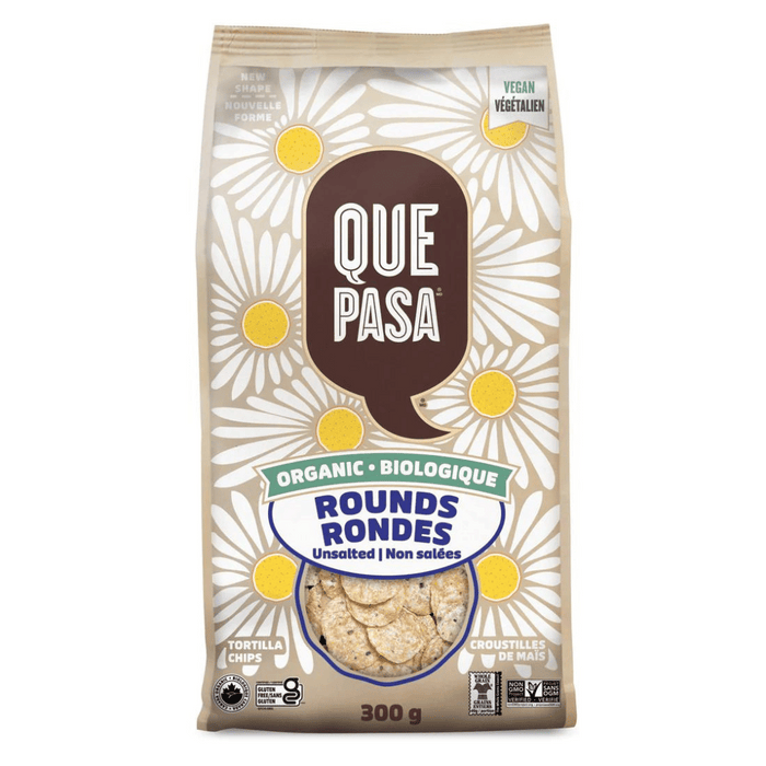 QUE PASA ORGANIC UNSALTED ROUNDS 300g