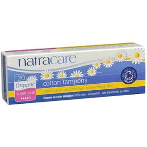 Natracare Organic Cotton Tampons Super Plus 20's (no applicator) 20 tampons