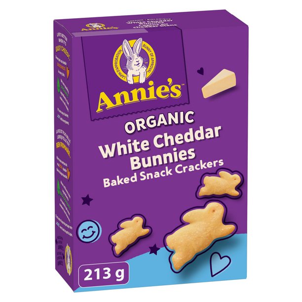 Annie's Organic White Cheddar Bunnies - Baked Snack Crackers 213g