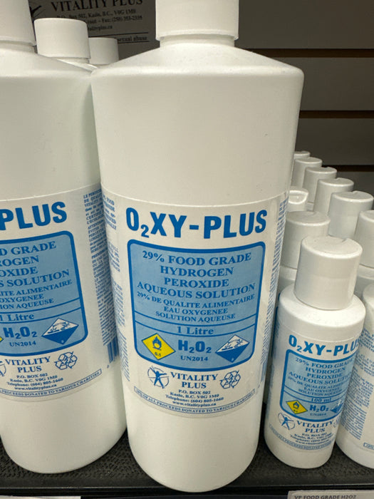 Vitality Plus O2XY-Plus 29% Food Grade Hydrogen Peroxide 1L