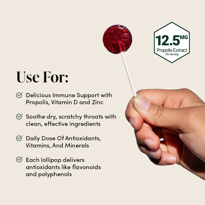 Beekeeper's Immune Support Lollipop – Honey-Based, Vitamin C & Zinc (15 Lollipops)
