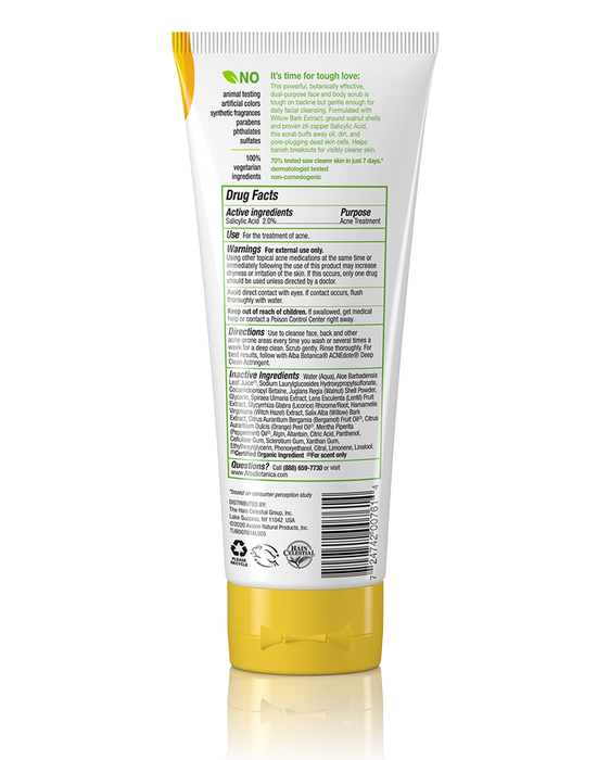 Alba Botanica Acnedote Face and Body Scrub  227g
