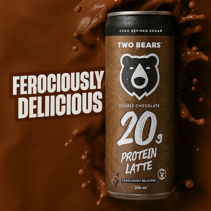 Two Bears Protein Latte Double Chocolate – High-Protein Coffee Beverage (250ml)