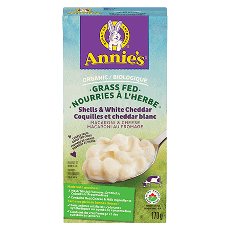Annie's Grass Fed Shells & White Cheddar 170g