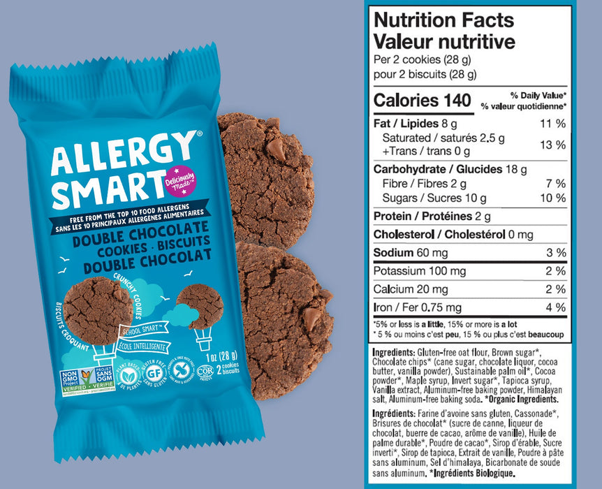 Allergy Smart Double Chocolate Cookies 5X2paks