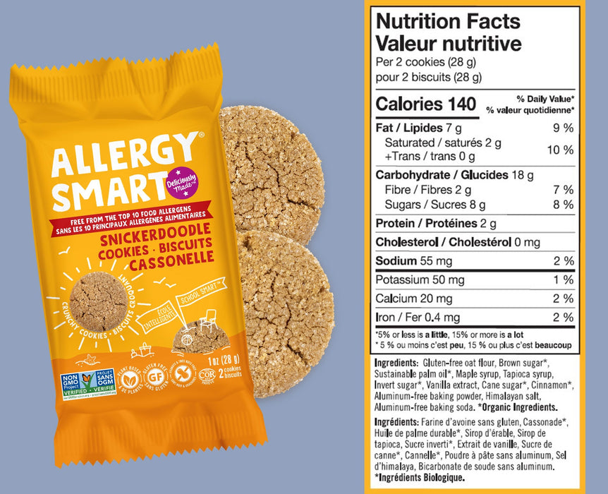 Allergy Smart Snickerdoodle Cookies 5X2paks