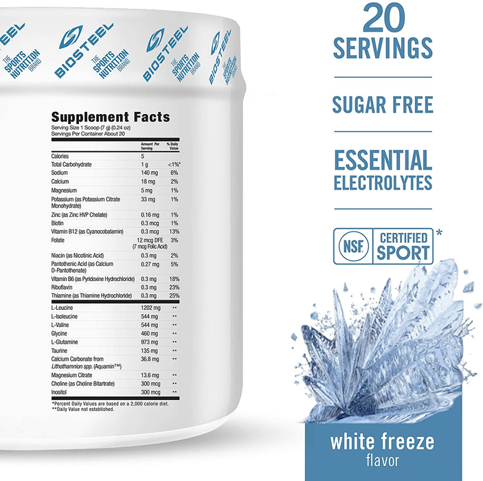 BioSteel Hydration Powder Mix White Freeze 140g