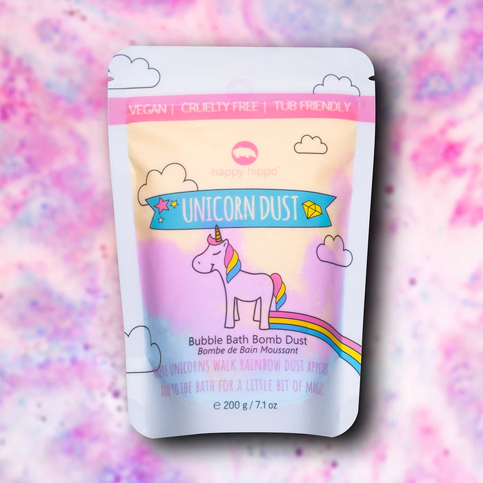 Happy Hippo Bath Bubble Bath Bomb Dust Unicorn Dust – Fizzy Bath Powder (200g)