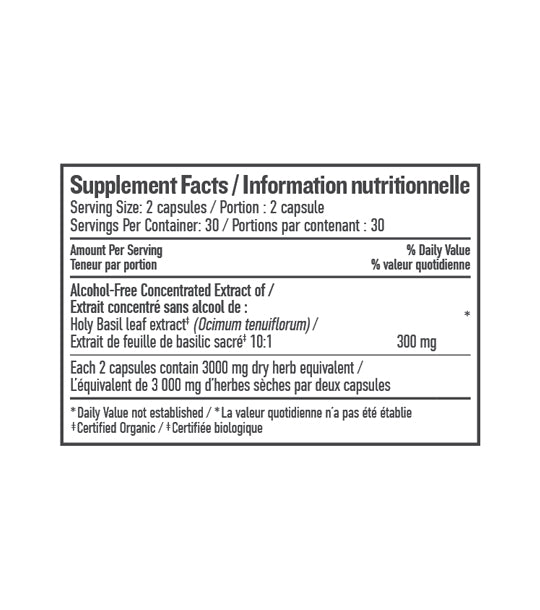 Botanica Holy Basil Liquid Capsules 60caps