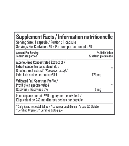Botanica Rhodiola Super Concentrated Capsules  60caps