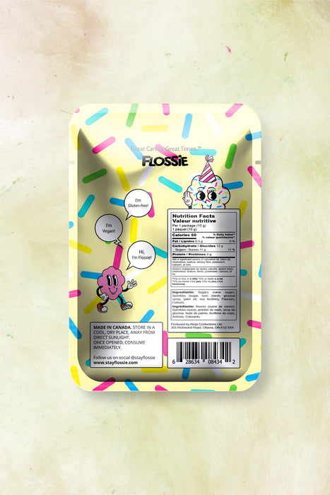 Flossie Birthday Cake Cotton Candy – Gourmet Flavored Treat (Single Pack)