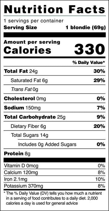 Nowhere Bakery The Blondie – Vegan, Gluten-Free Dessert Bar (69g)