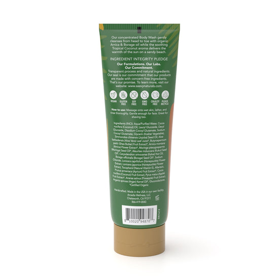 Saavy Naturals Tropical Coconut Body Wash  250ml