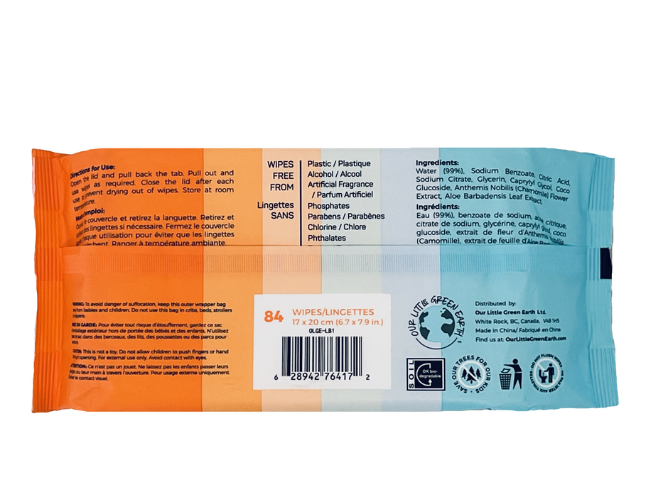 Lil' Boo Earth Friendly Baby Wipes 84 count