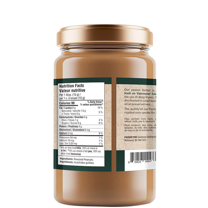 Crave Goodness Old Fashioned Style Smooth Peanut Butter 750g