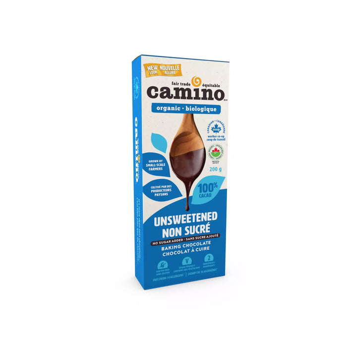 Camino Organic Unsweetened Baking Chocolate 200g