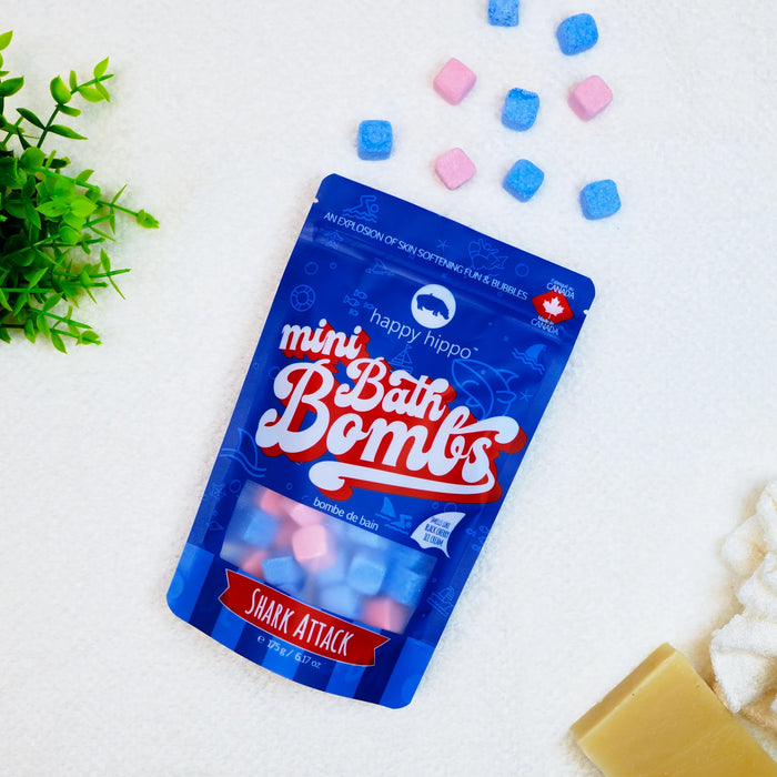 Happy Hippo Mini Bath Bombs Shark Attack – Ocean-Themed Bath Set (175g)