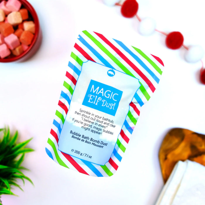 Happy Hippo Bath Bubble Bath Bomb Dust Magic Elf Dust – Festive Bath Powder (200g)