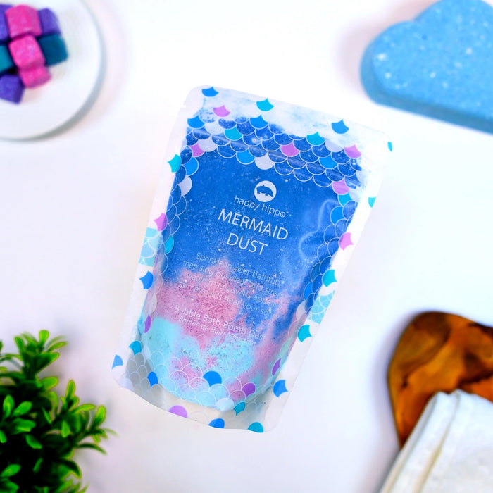 Happy Hippo Bath Bubble Bath Bomb Dust Mermaid Dust – Ocean-Inspired Bath Powder (200g)