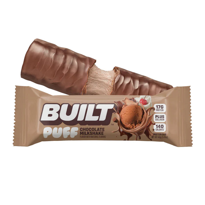 Built Bar Chocolate Milkshake Puff – Protein Snack Bar (40g)