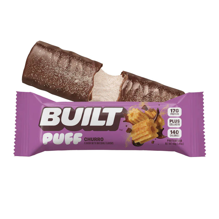 Built Bar Churro Puff – Protein Bar with Cinnamon Marshmallow Center (40g)