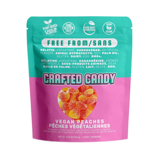 Crafted Candy Vegan Peaches 100g
