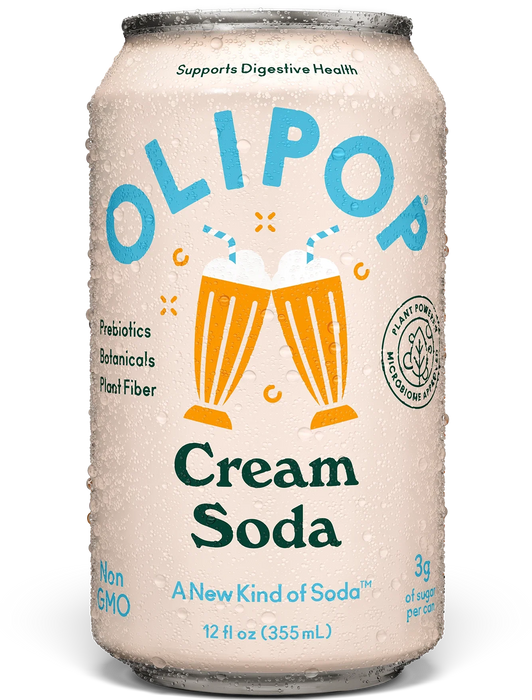 OLIPOP Cream Soda – Sparkling Prebiotic Soda (355ml)