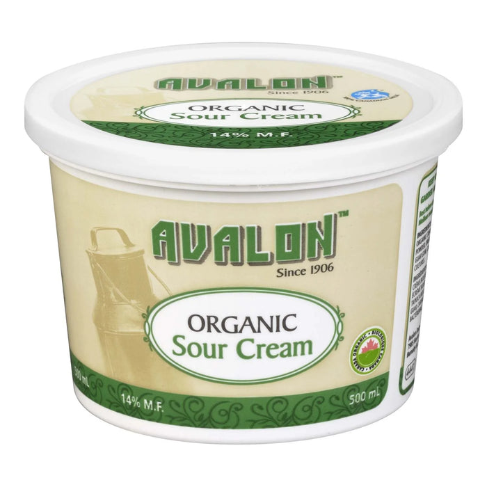 Avalon Organic Sour Cream - 14% M.F. (500ml, Grass-Fed)