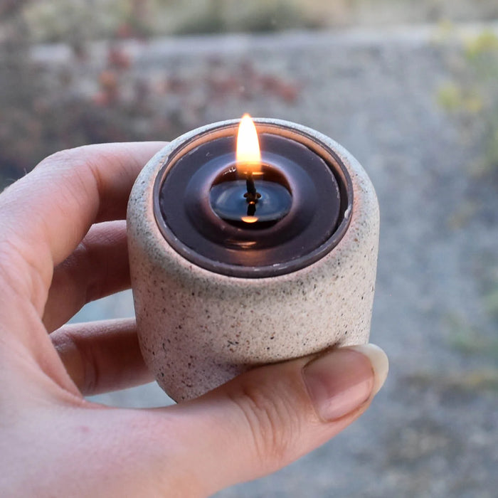 Honey Candles Tealight - Black Beeswax Candle