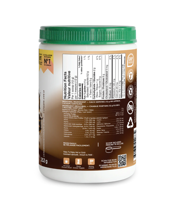 Organika Enhanced Collagen Protein Dark Chocolate/Caramel Macchiato Flavour 252g
