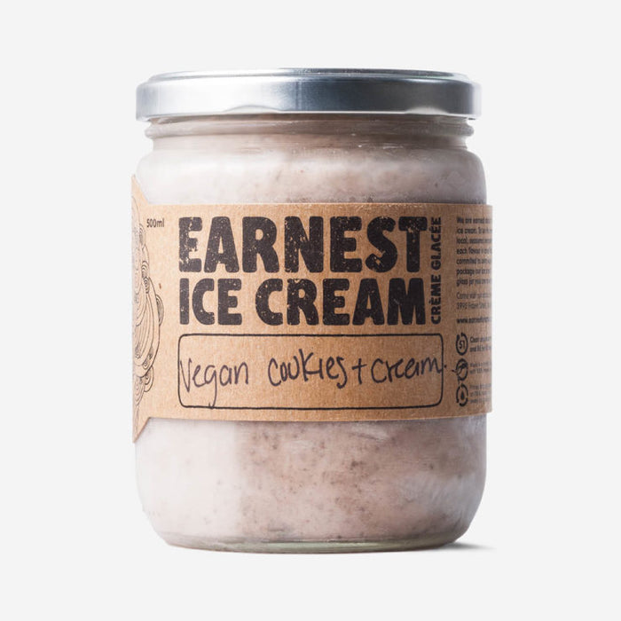 Earnest Vegan Cookies & Cream Ice Cream - Frozen Dessert (500ml)
