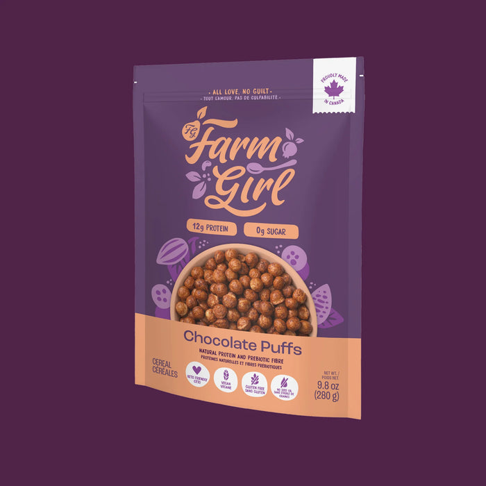 Farm Girl Chocolate Puffs – Gluten-Free Breakfast Cereal (280g)