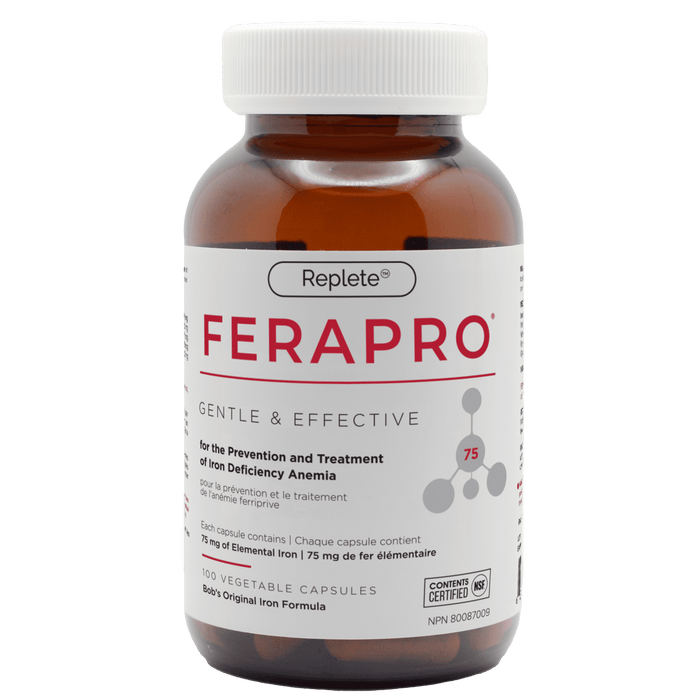Ferapro Gentle & Effective 75mg of Elemental Iron 100vcaps