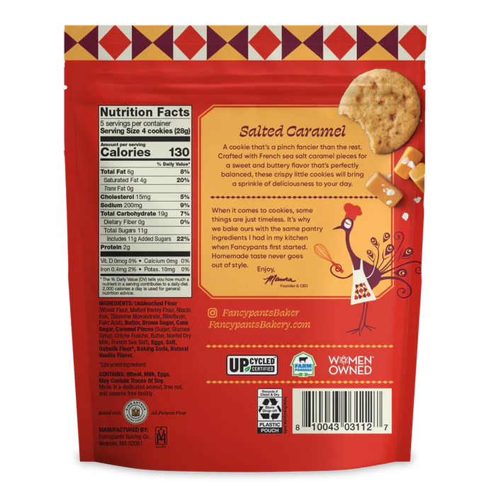 Fancypants Baking Co. Crispy Salted Caramel Cookies – Gluten-Free, Non-GMO (141.7g)