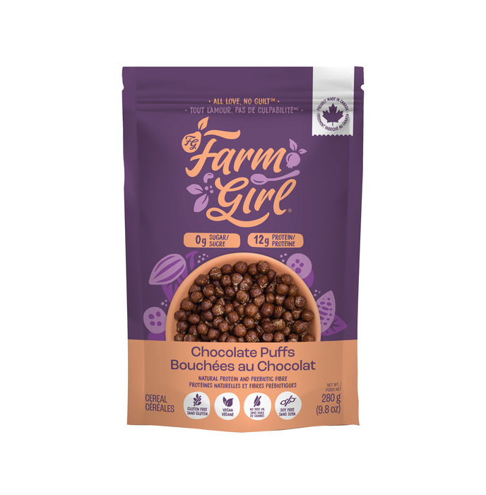 Farm Girl Chocolate Puffs – Gluten-Free Breakfast Cereal (280g)