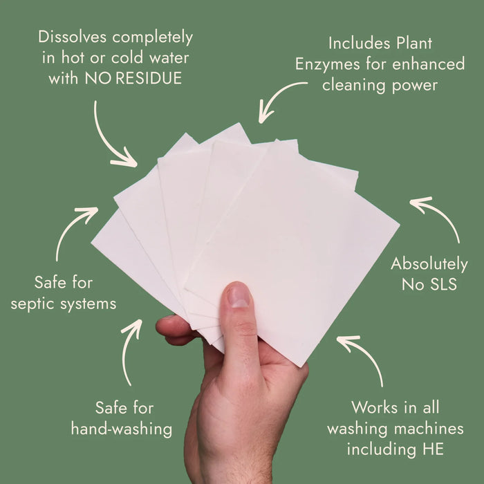 Good Juju Laundry Strips Unscented – Eco-Friendly Detergent (36 Loads) 36loads