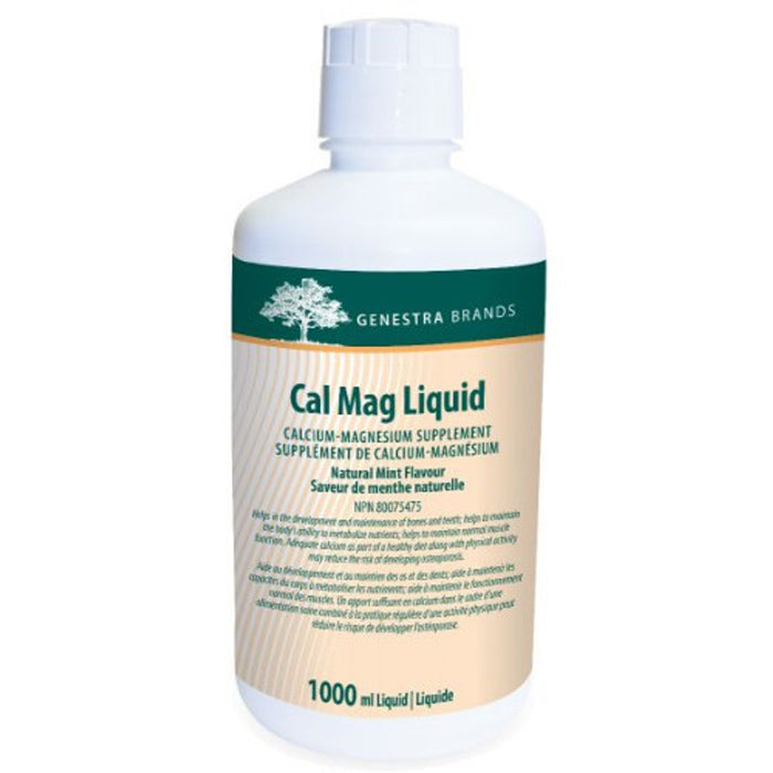 Genestra Calcium Magnesium Liquid Natural Mint Flavour 1000ml