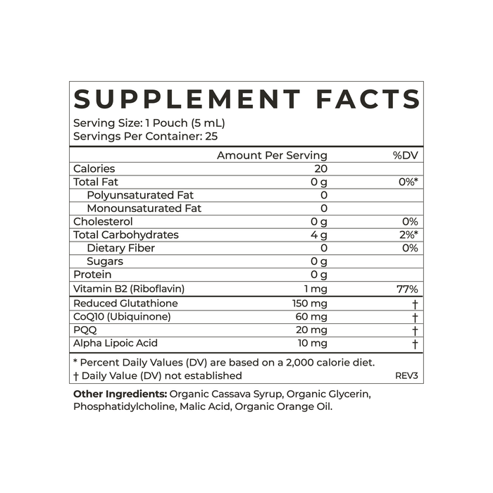 Cymbiotika Liposomal Glutathione with PQQ and CoQ10 25servings