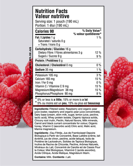 Gnubees Kid's Rockin Raspberry Functional Fruit Shake With Calcium & Magnesium 190ml