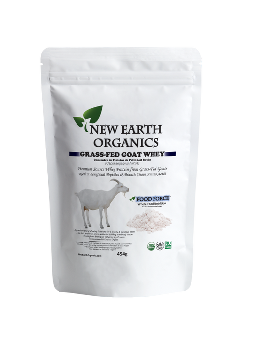 New Earth Organics Grass-Fed Goat Whey Protein 454g