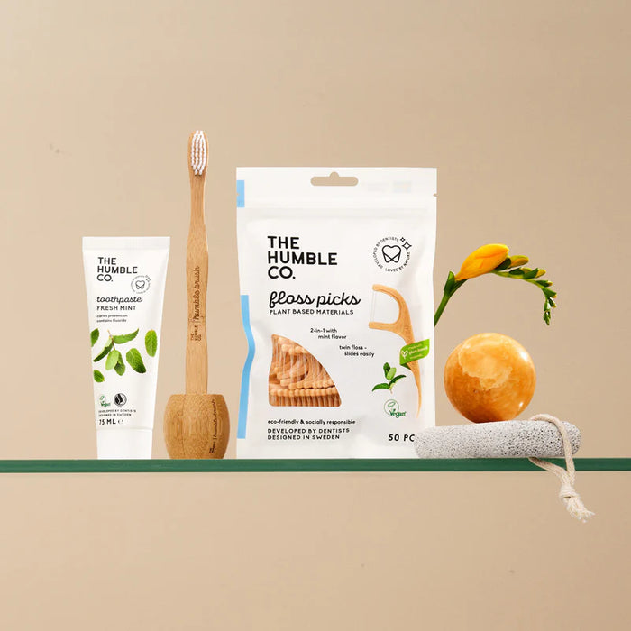 The Humble Co. Floss Picks Mint-Infused 50picks