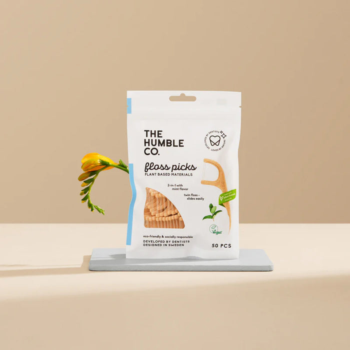 The Humble Co. Floss Picks Mint-Infused 50picks