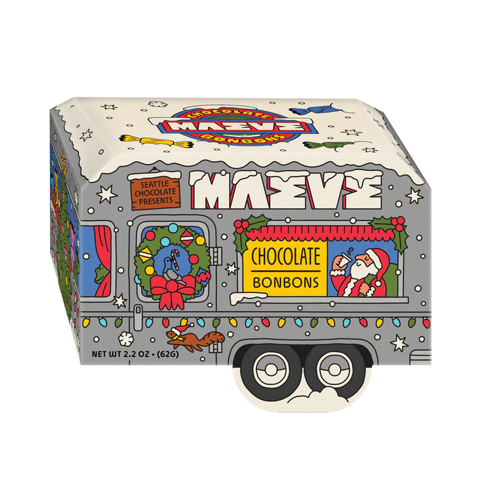 Maeve Santa's Camper Chocolate Bonbon – Holiday Gourmet Treat (62g)