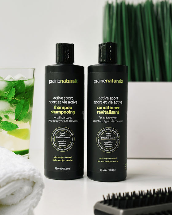 Prairie Naturals Active Sport Men's Shampoo - Energizing & Refreshing Hair Cleanser (350ml)