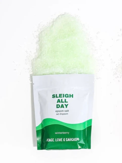 Peace, Love and Sarcasm Sleigh All Day – Winterberry Epsom Salt (300g)