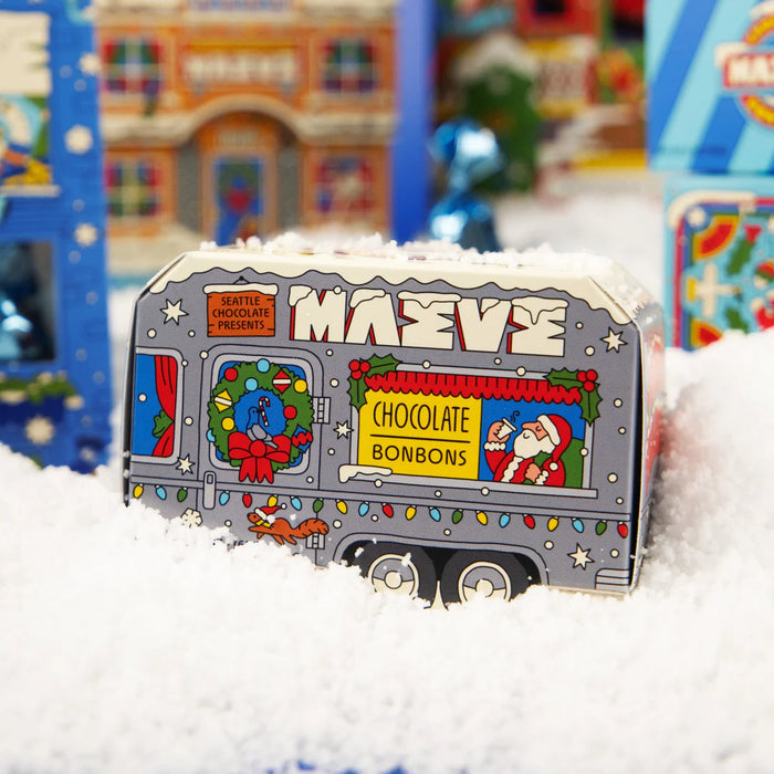 Maeve Santa's Camper Chocolate Bonbon – Holiday Gourmet Treat (62g)