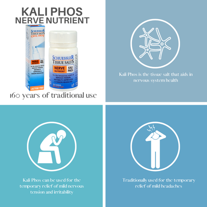 Schuessler Tissue Salt Kali Phos No 1 125 tabs